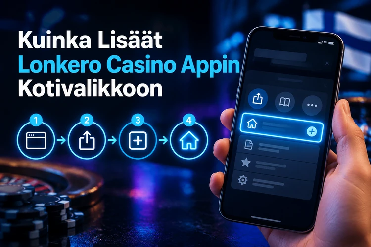 Kuinka Lisäät Lonkero Casino Appin Kotivalikkoon (PWA-ohjeet)
