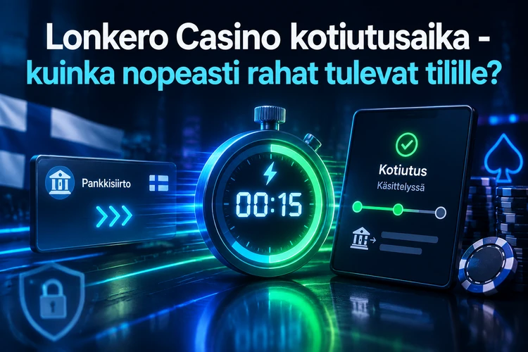 Lonkero Casino kotiutusaika - kuinka nopeasti rahat tulevat tilille?